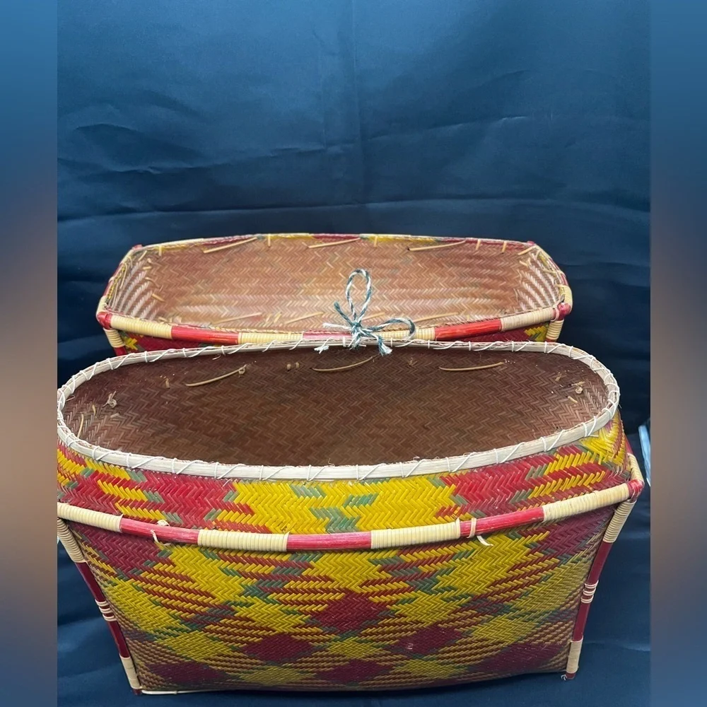 Woven Envelope Style Clutch Natural tablet basket